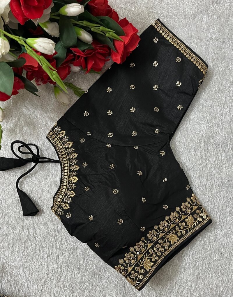 Silk Traditional Embroidered Heavy look design Blouse for women - Image 5